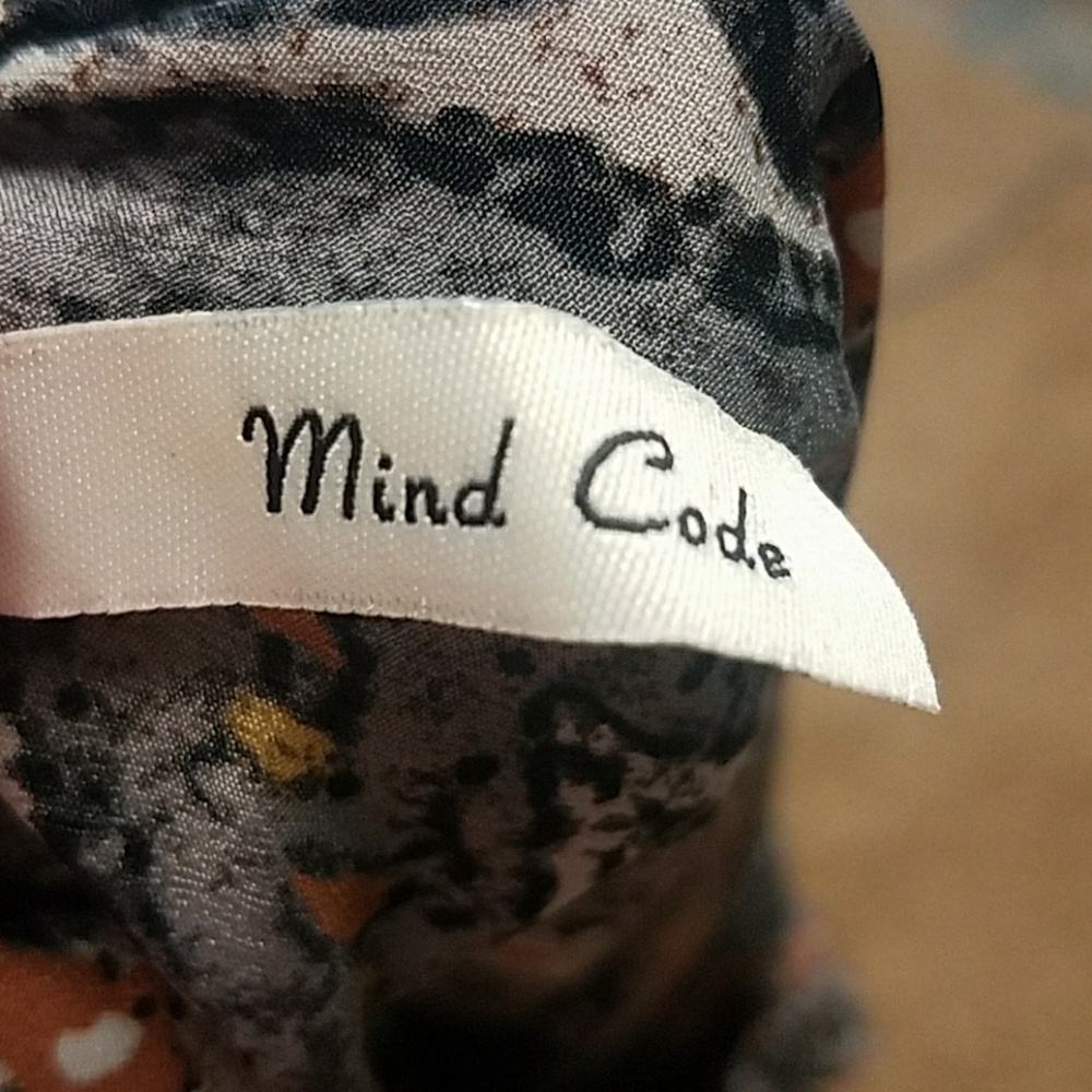 Mind Code Orange Gray One Shoulder Romper Medium - image 7